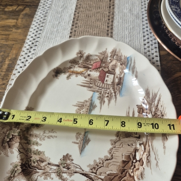 Cottage Core Style Johnson Bros "The Old Mill" Detailed Platter - Picture 4 of 4